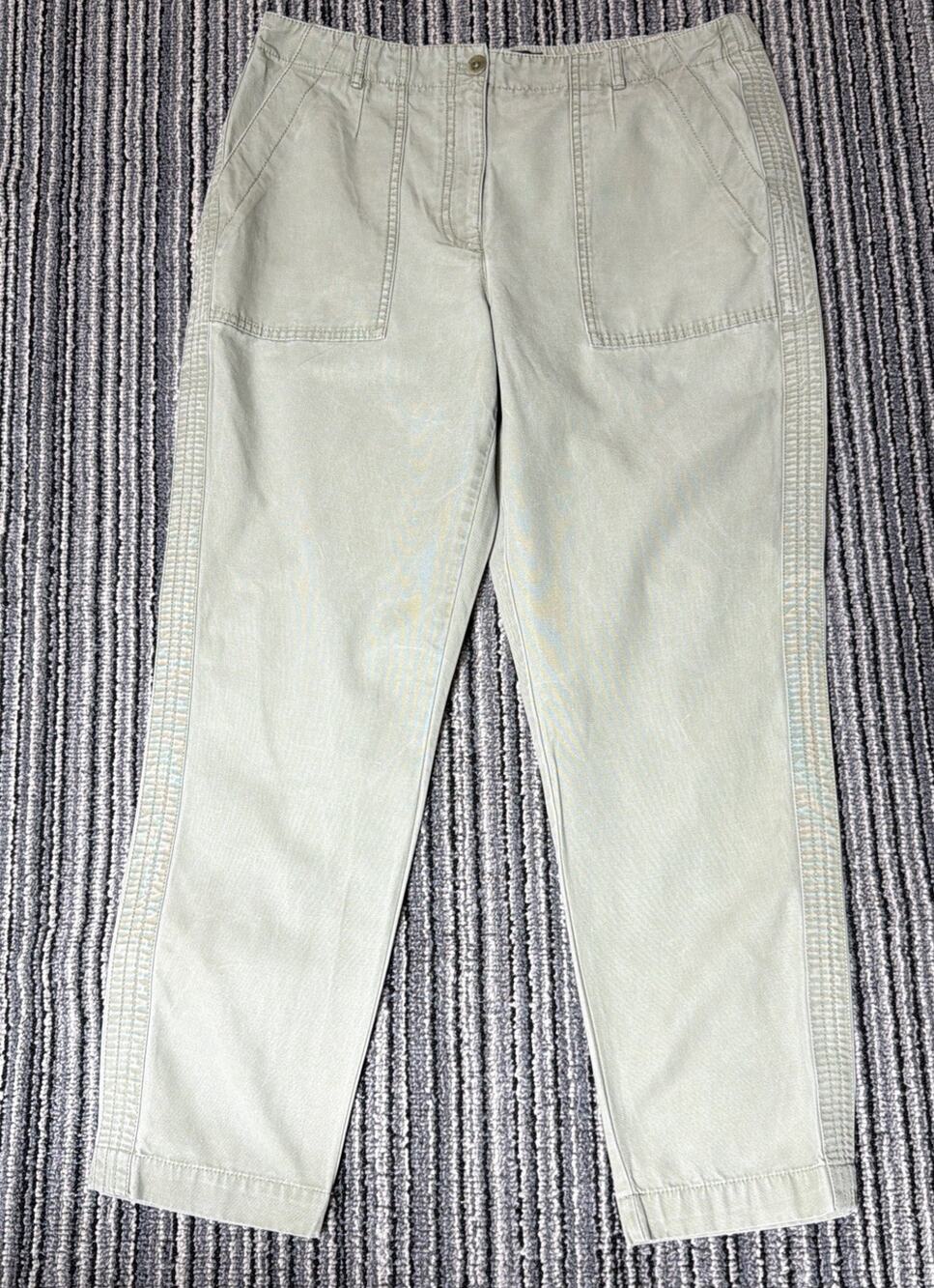 Talbots Womens Size 31x27 Sage Green Denim Jeans Ankle